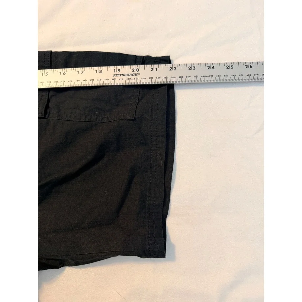 The Childrens Place Boys Cargo Shorts Washed Black Husky Size 18 NWT